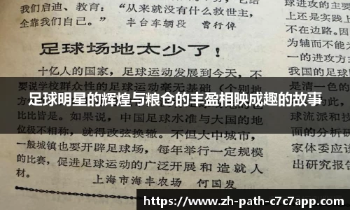 足球明星的辉煌与粮仓的丰盈相映成趣的故事